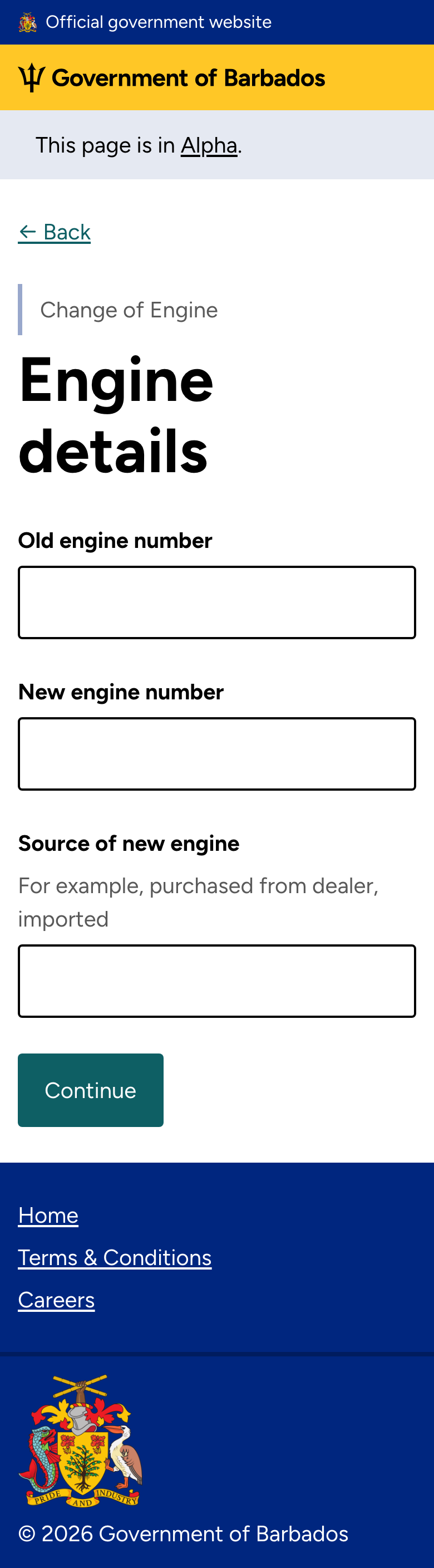 Engine details