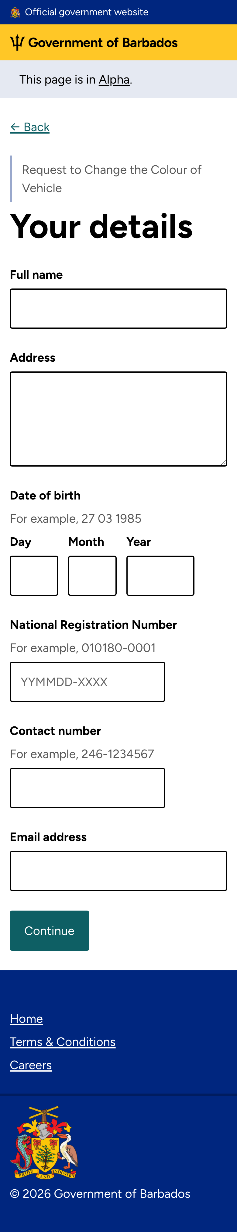 Owner details