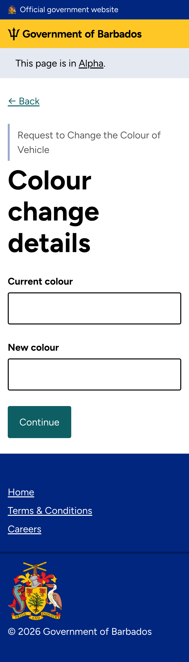Colour change