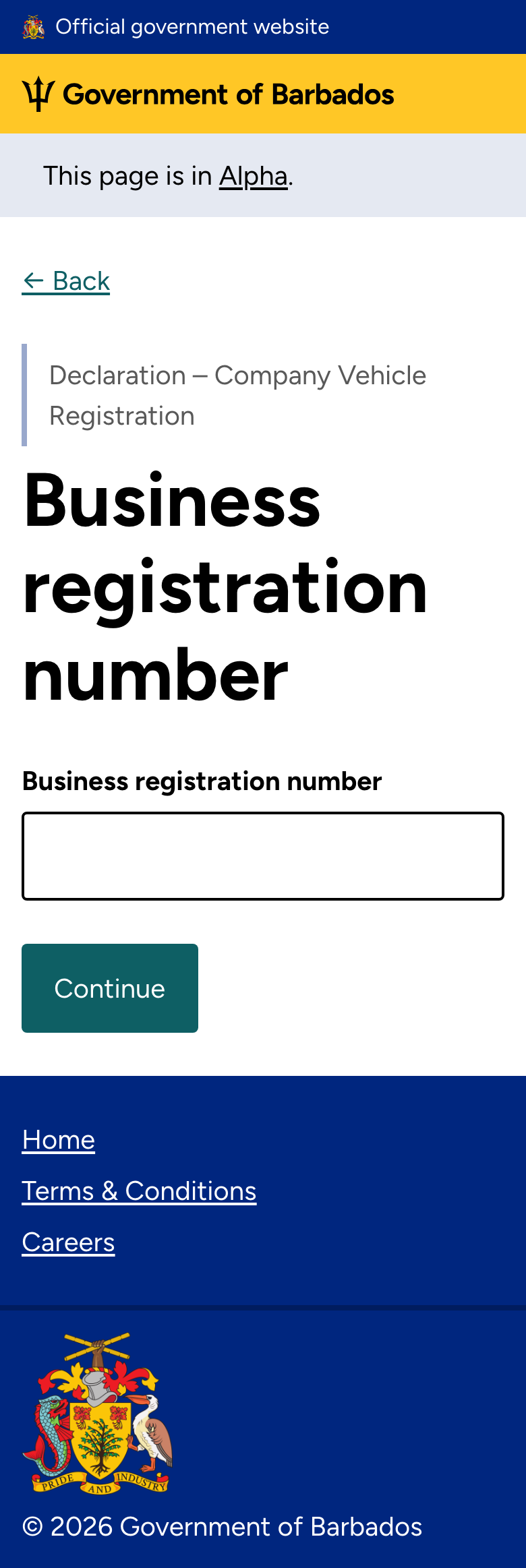Registration number
