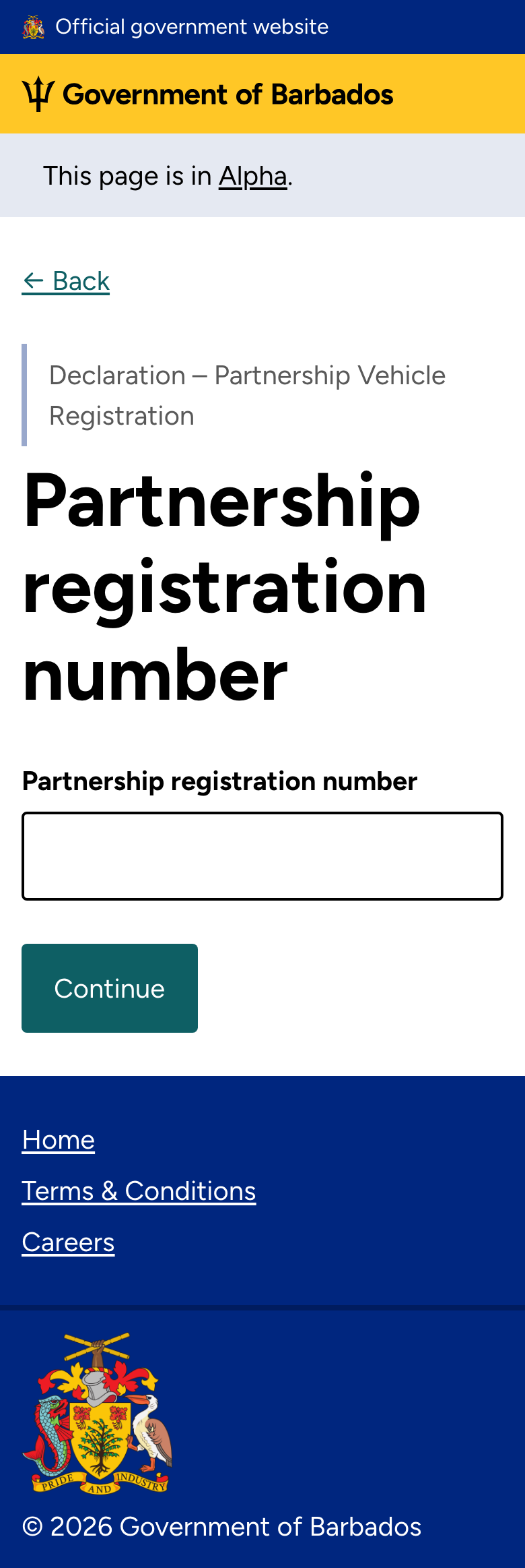 Registration number