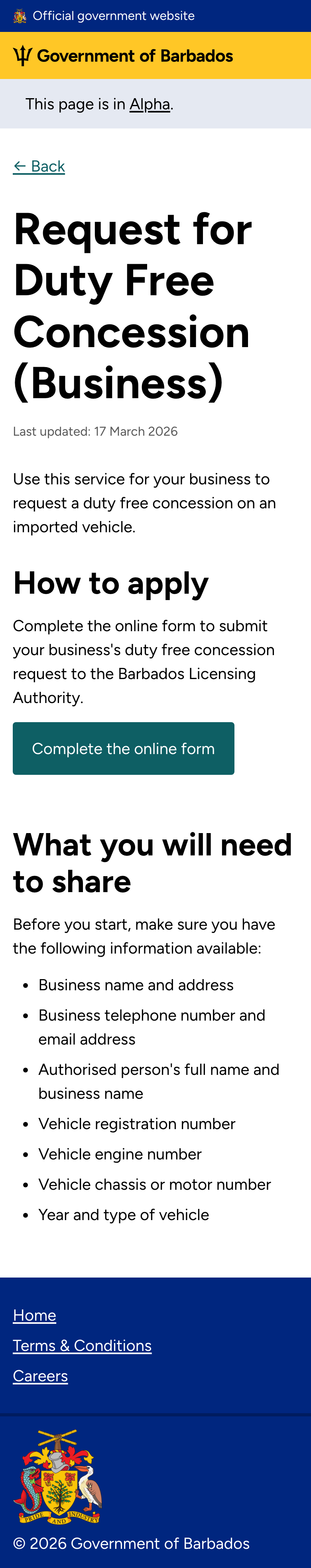 Start page