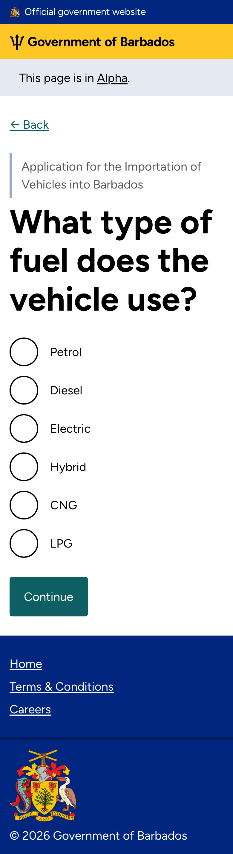 Fuel type