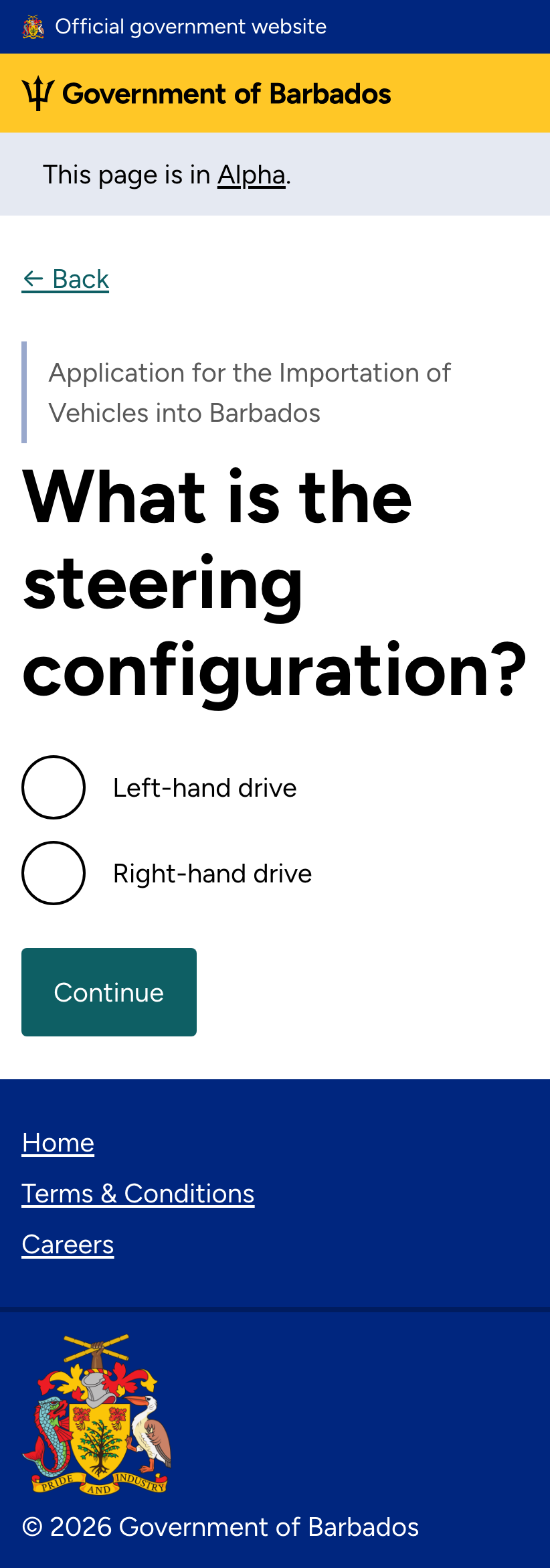 Steering config