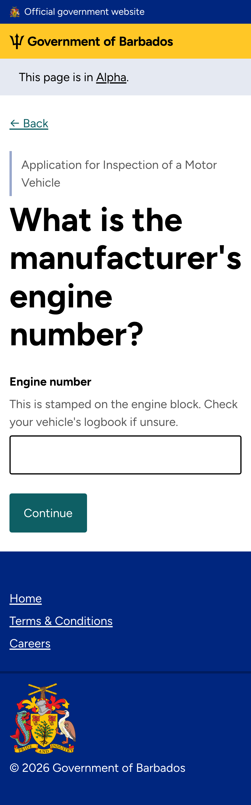 Engine number