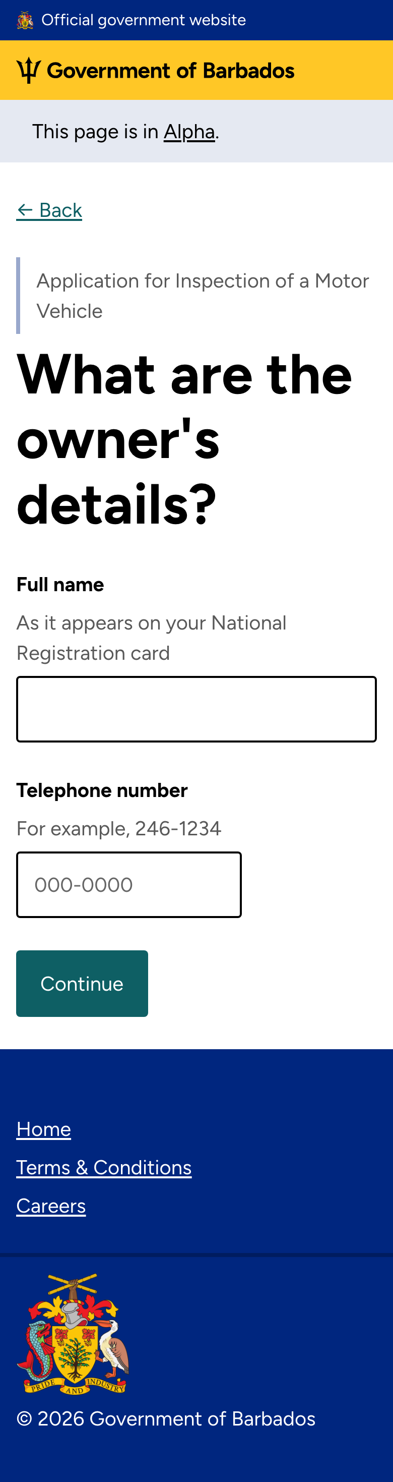 Owner details