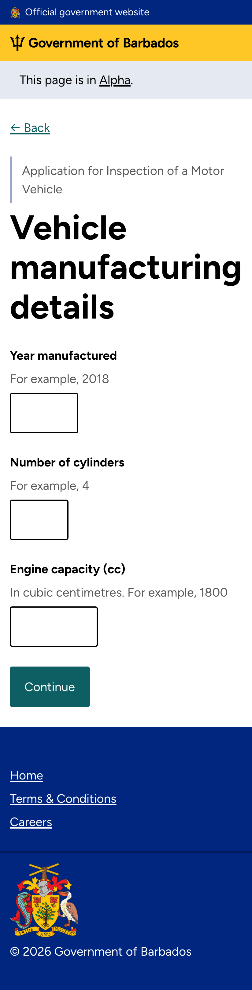 Vehicle specs