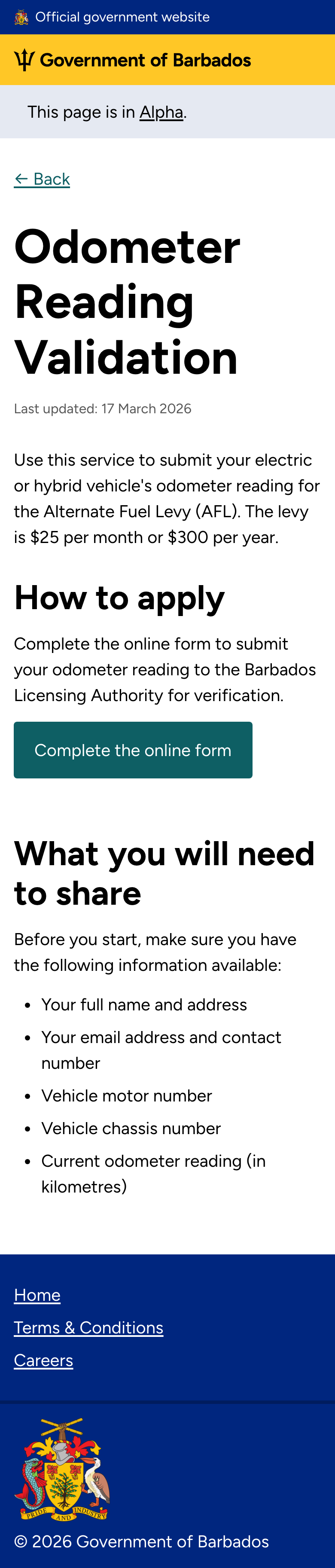Start page