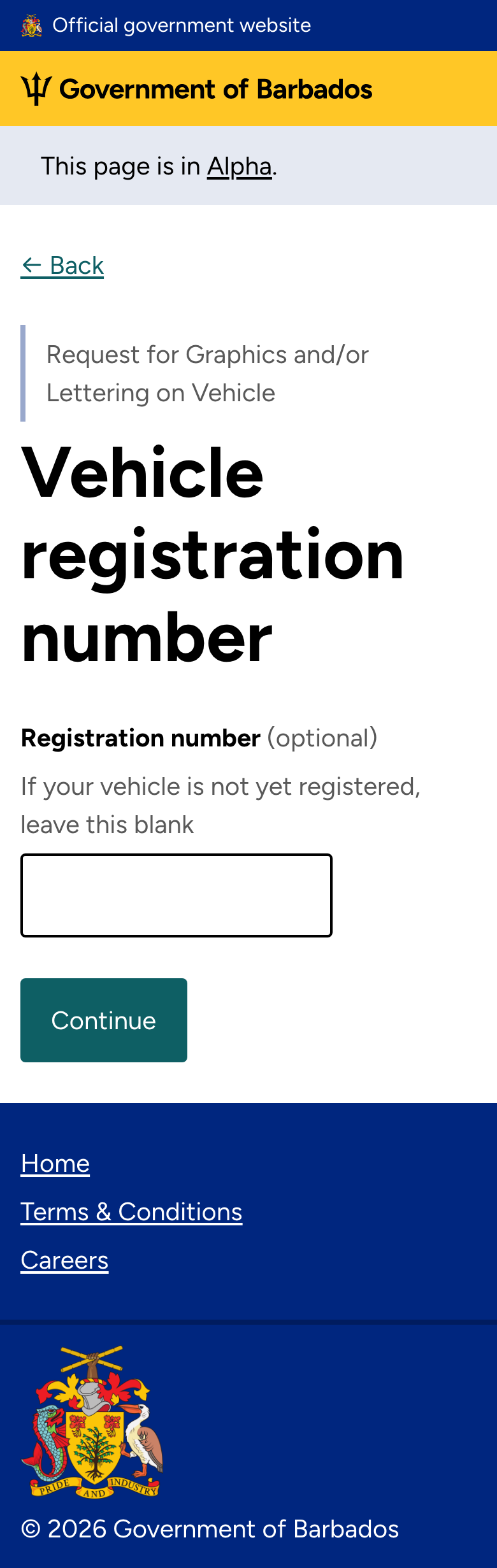 Registration number