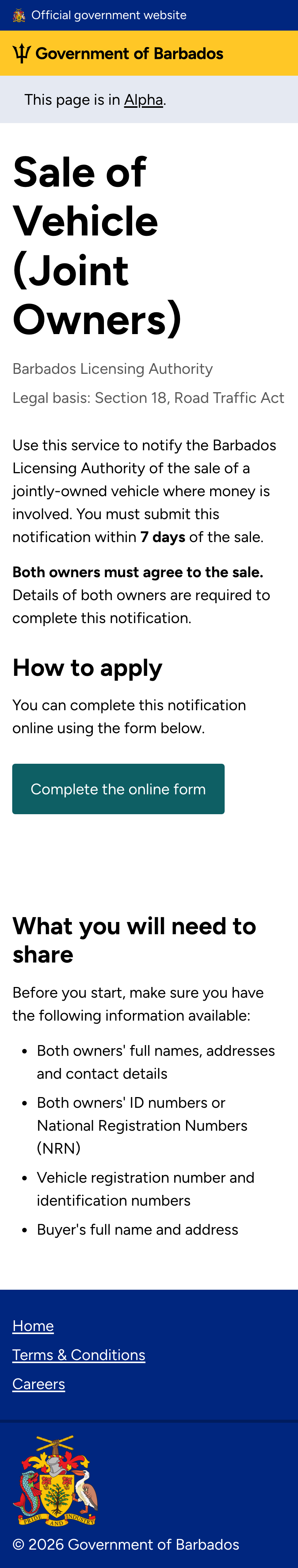 Start page