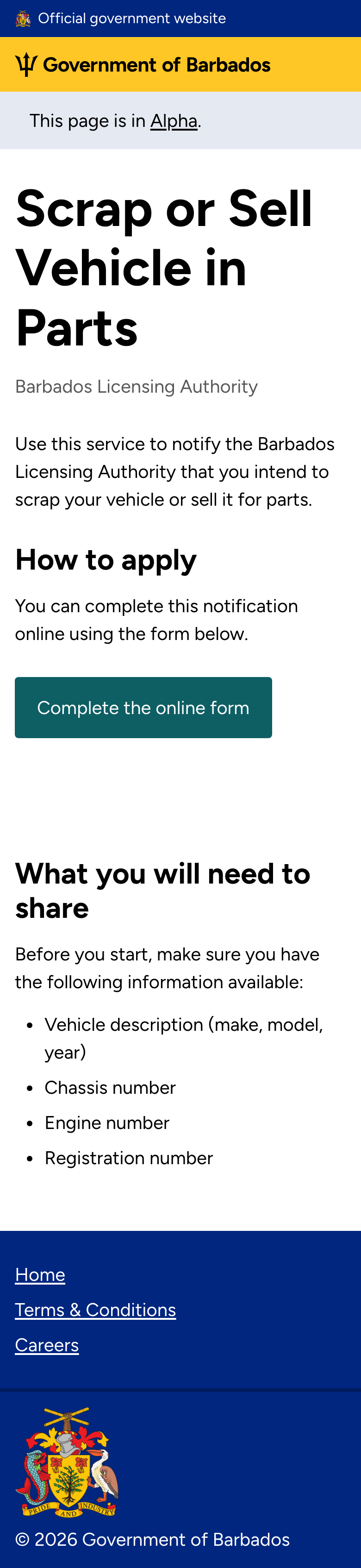 Start page