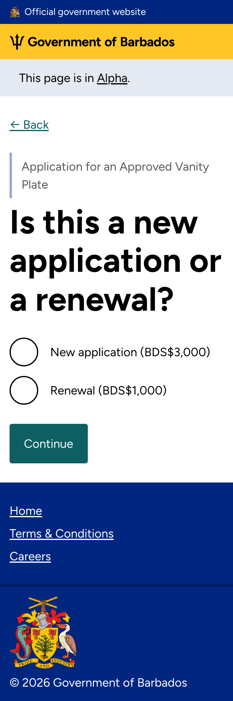 New or renewal