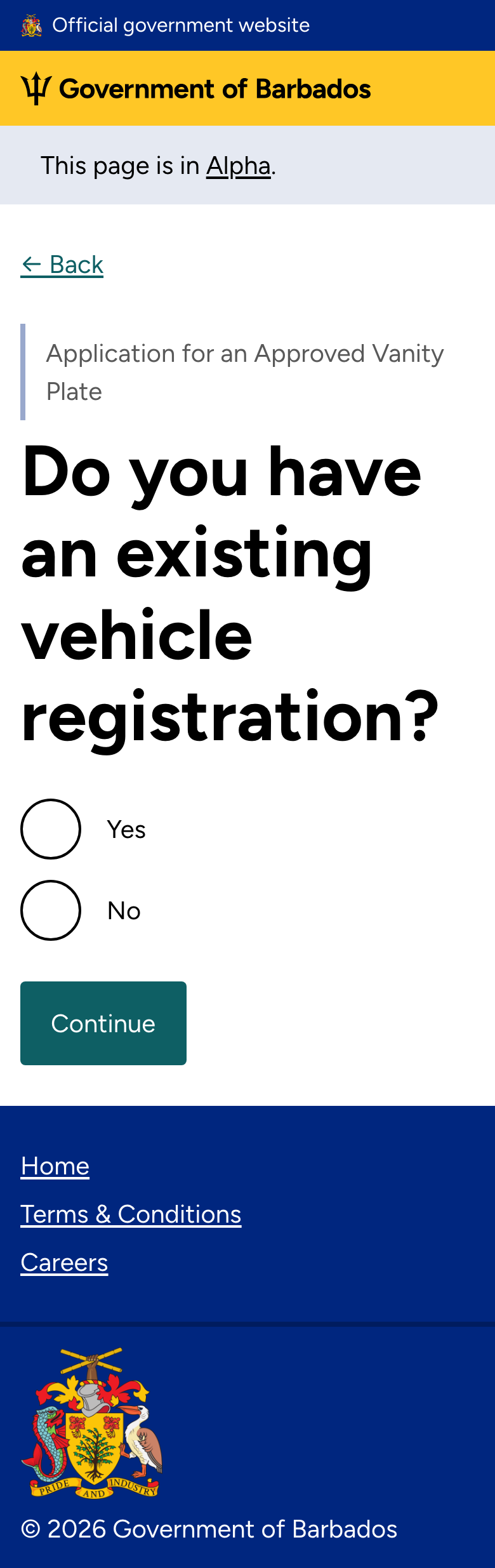 Existing reg.