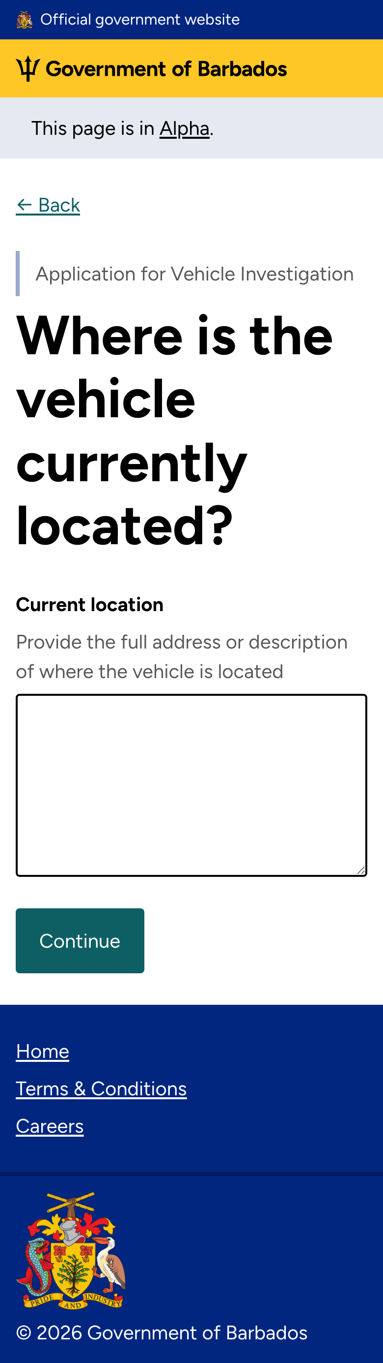 Vehicle location