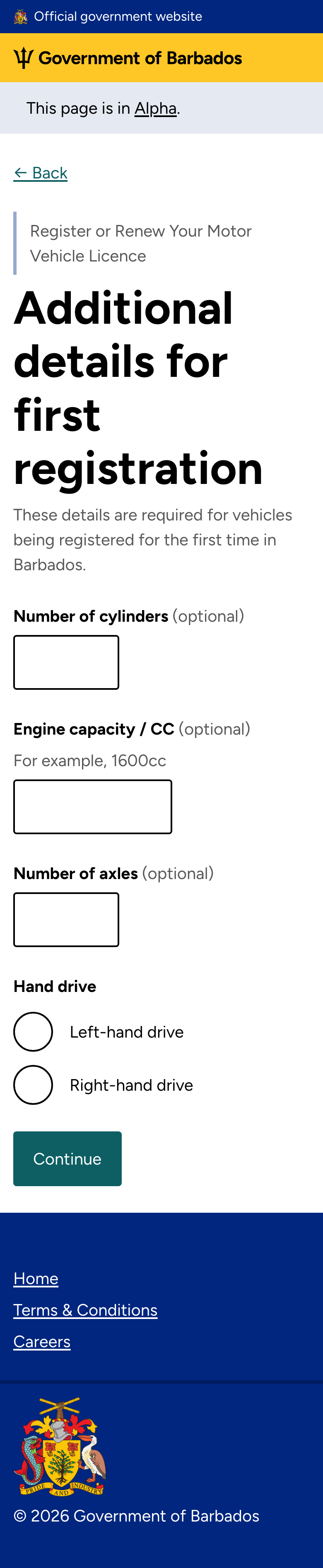 First reg. extras