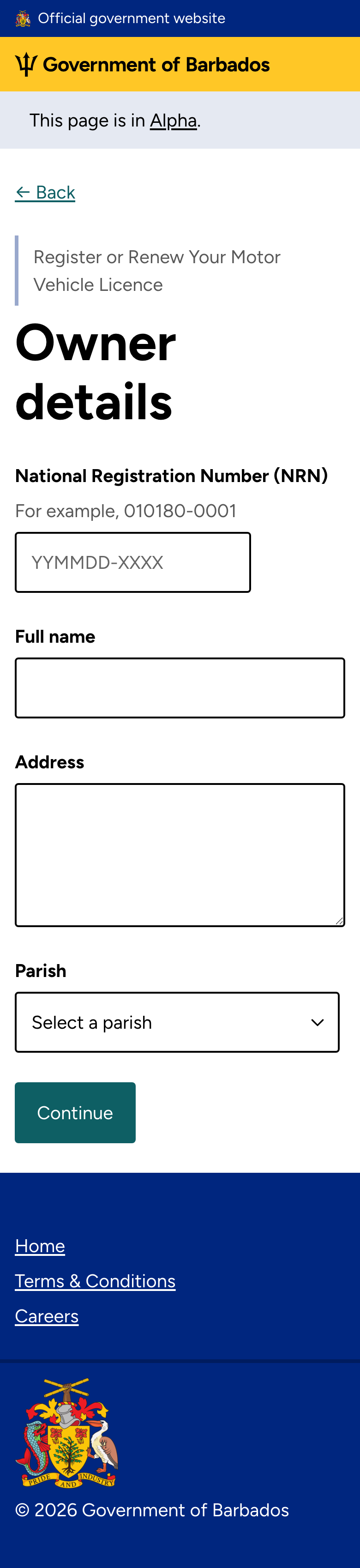 Owner details