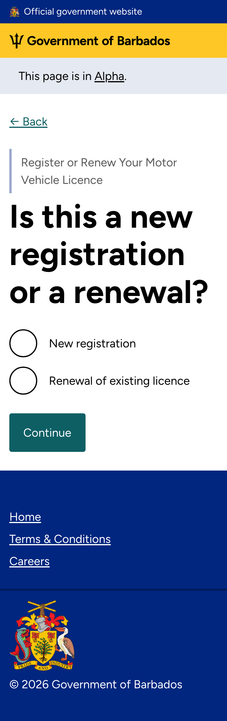 Registration type