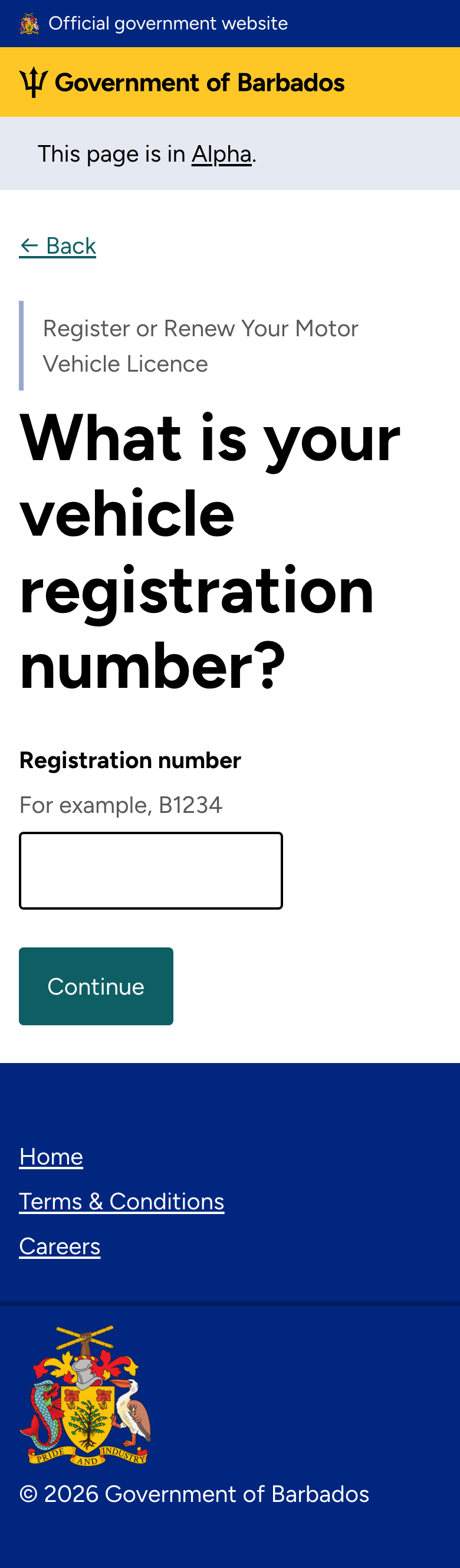 Registration number