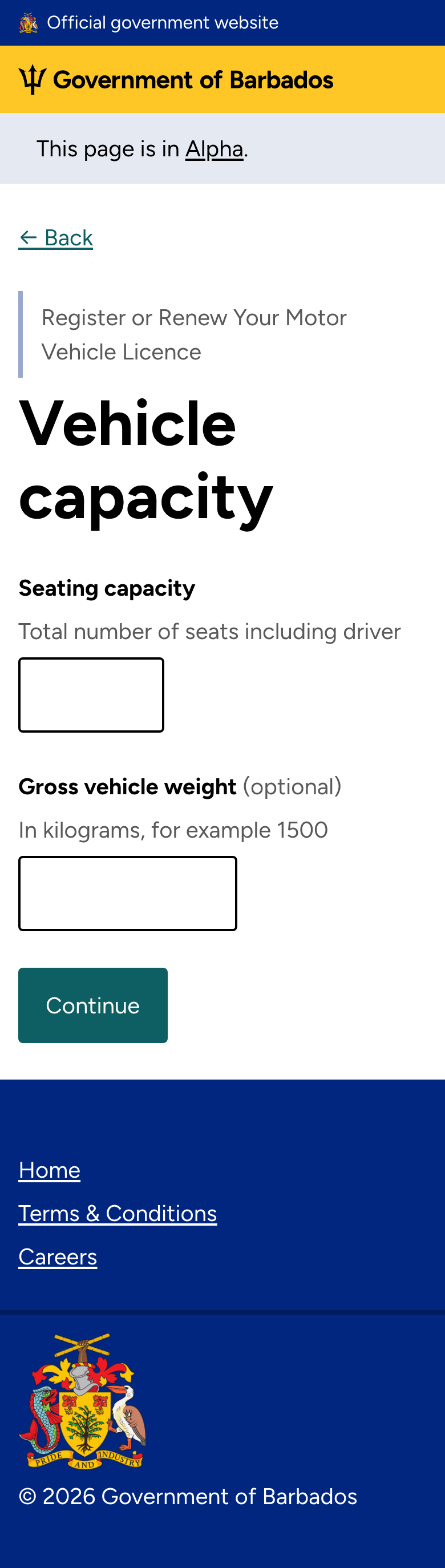 Vehicle capacity