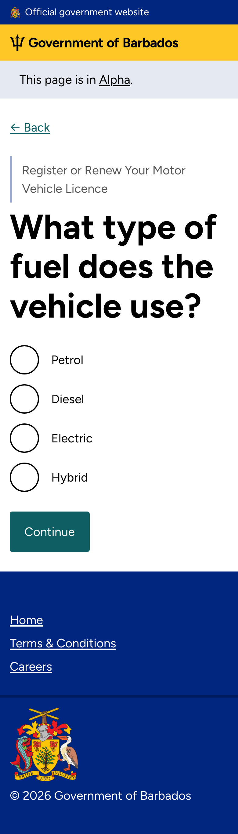 Fuel type