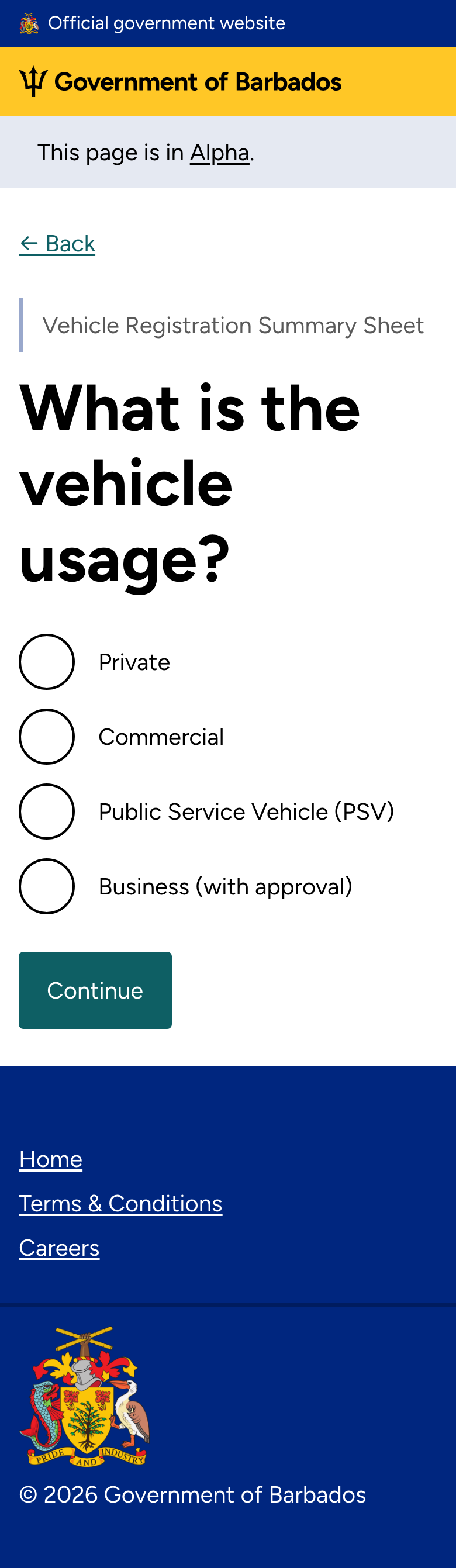 Vehicle usage